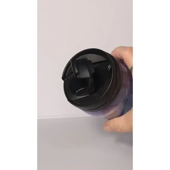 Starbucks New with Tag 2009 Blue Floral Travel Mug with Lid 12 Oz Double Wall - Picture 5 of 6